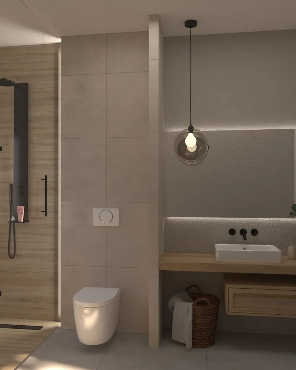 Render di un bagno Ela Home